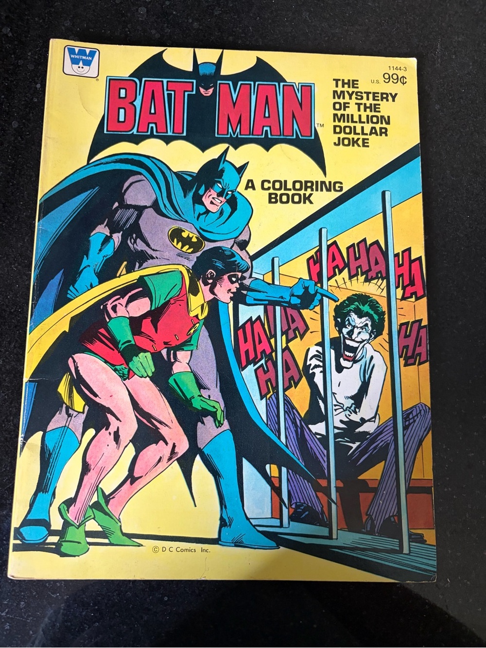 Vintage Batman Coloring Book featuring Batman & Robin 1980s